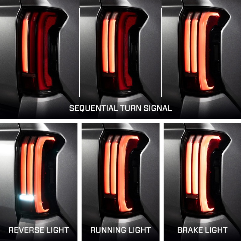 Toyota Tacoma Tail Lights - FORM Lighting - Sequential LED - Red/Smoked - `24-`26